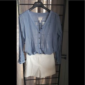 cynthia rowley white pattern shorts